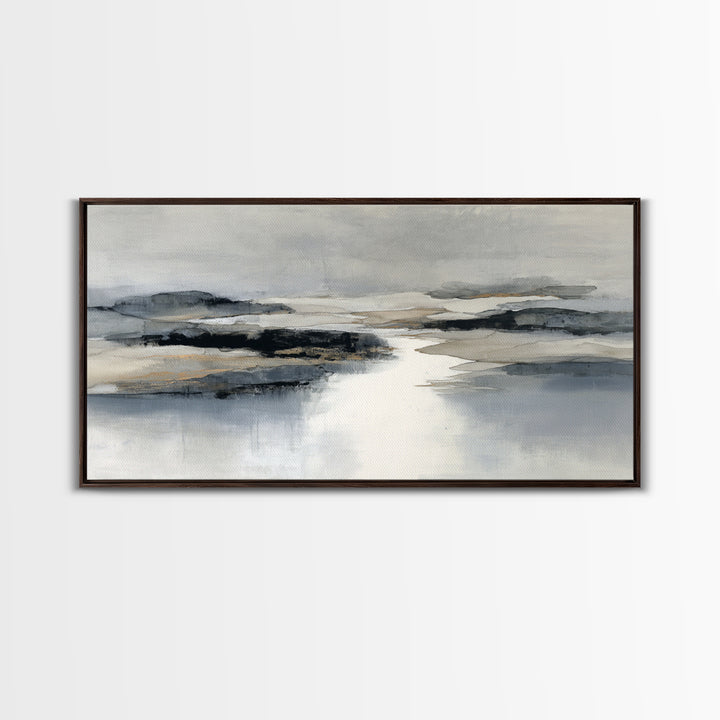 Japanese Ink Landscape Framed Canvas Print, Hotel Art, Luxury Decor, Hotel Decor, Fine Art, Boutique, Art Prints, Hazbin Hotel, HOT-2x1-38