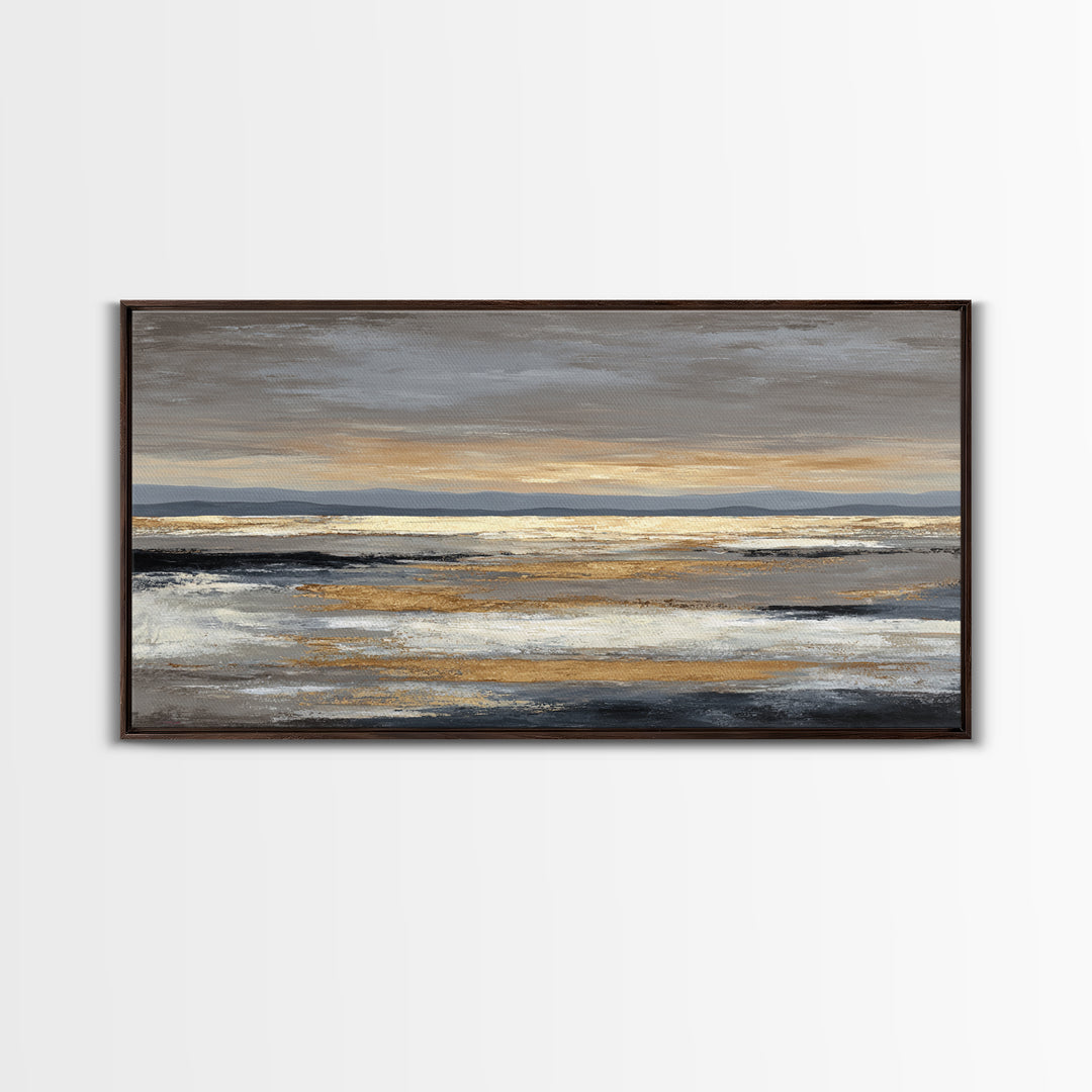 Panoramic Desert Horizon Framed Canvas Print, Hotel Art, Poster, Hotel Decor, Fine Art, Boutique, Wood Wall Art, Printable Art, HOT-2x1-40