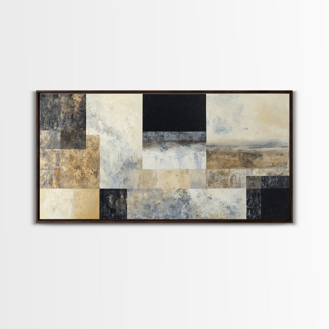 Modern Geometric Composition Framed Canvas Print, Hotel Art, Printable Art, Hotel Decor, Abstract Art, Boutique, Travel Poster, HOT-2x1-51