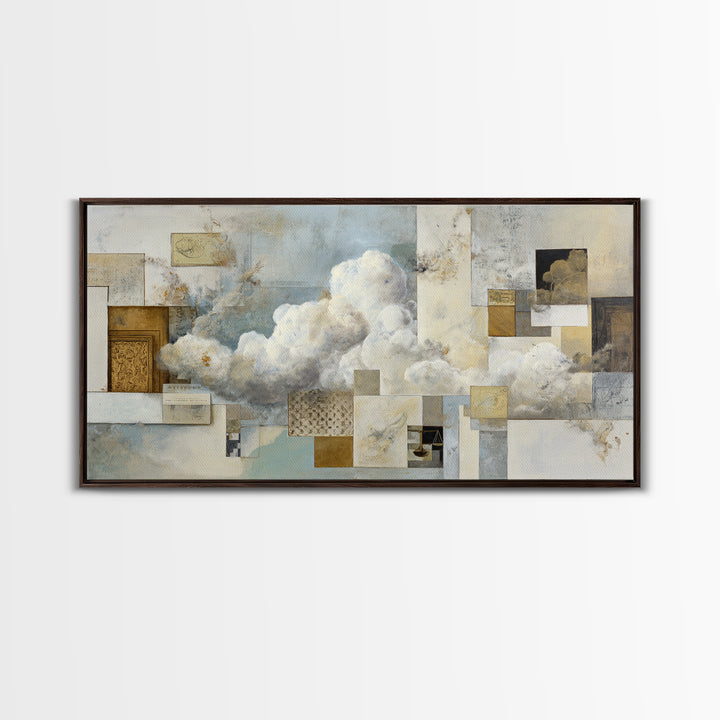 Large Cloudscape with Subtle Drama Canvas Print, Hotel Art, Large Wall Art, Hotel Decor, Fine Art, Boutique, Beach Decor, HOT-2x1-61