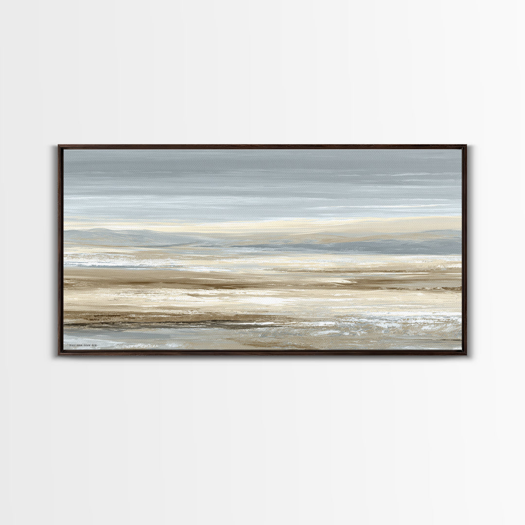 Panoramic Desert Horizon Canvas Print, Hotel Art, Hotel Decor, Oil Painting, Boutique, Wall Sculpture, Coastal Wall Art, HOT-2x1-64