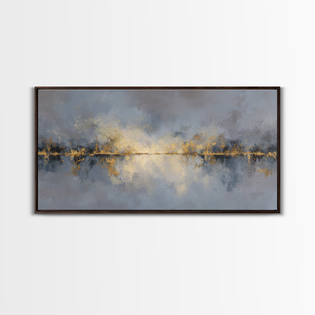 Gold Accented Abstract for Upscale Lobby Framed Canvas Print, Hotel Art, Printable Art, Hotel Decor, Abstract Art, Boutique, HOT-2x1-81