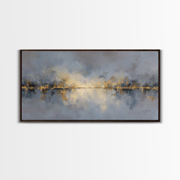 Gold Accented Abstract for Upscale Lobby Framed Canvas Print, Hotel Art, Printable Art, Hotel Decor, Abstract Art, Boutique, HOT-2x1-81