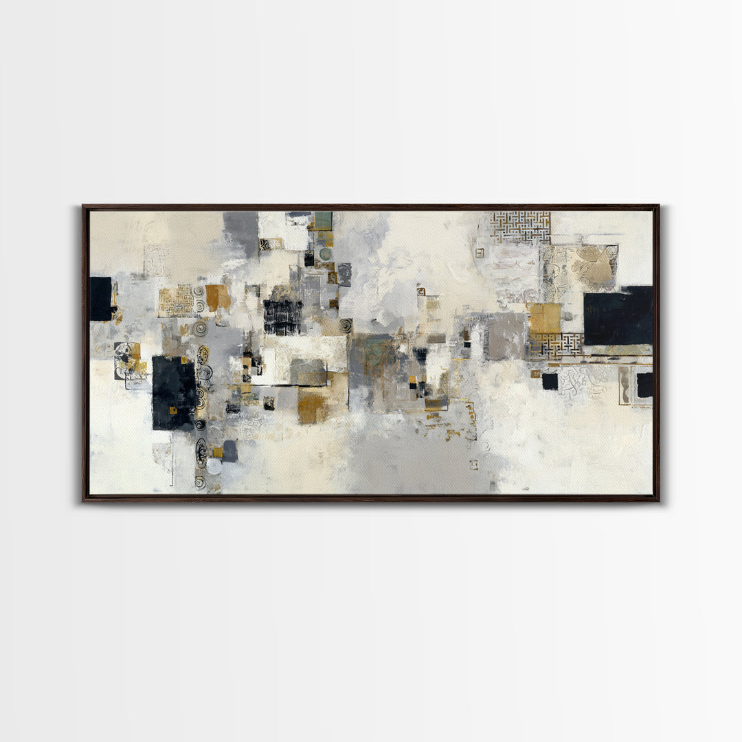 Abstract Marble Texture Framed Canvas Print, Hotel Art, Minimalist Wall Art, Hotel Decor, Abstract Art, Boutique, HOT-2x1-87