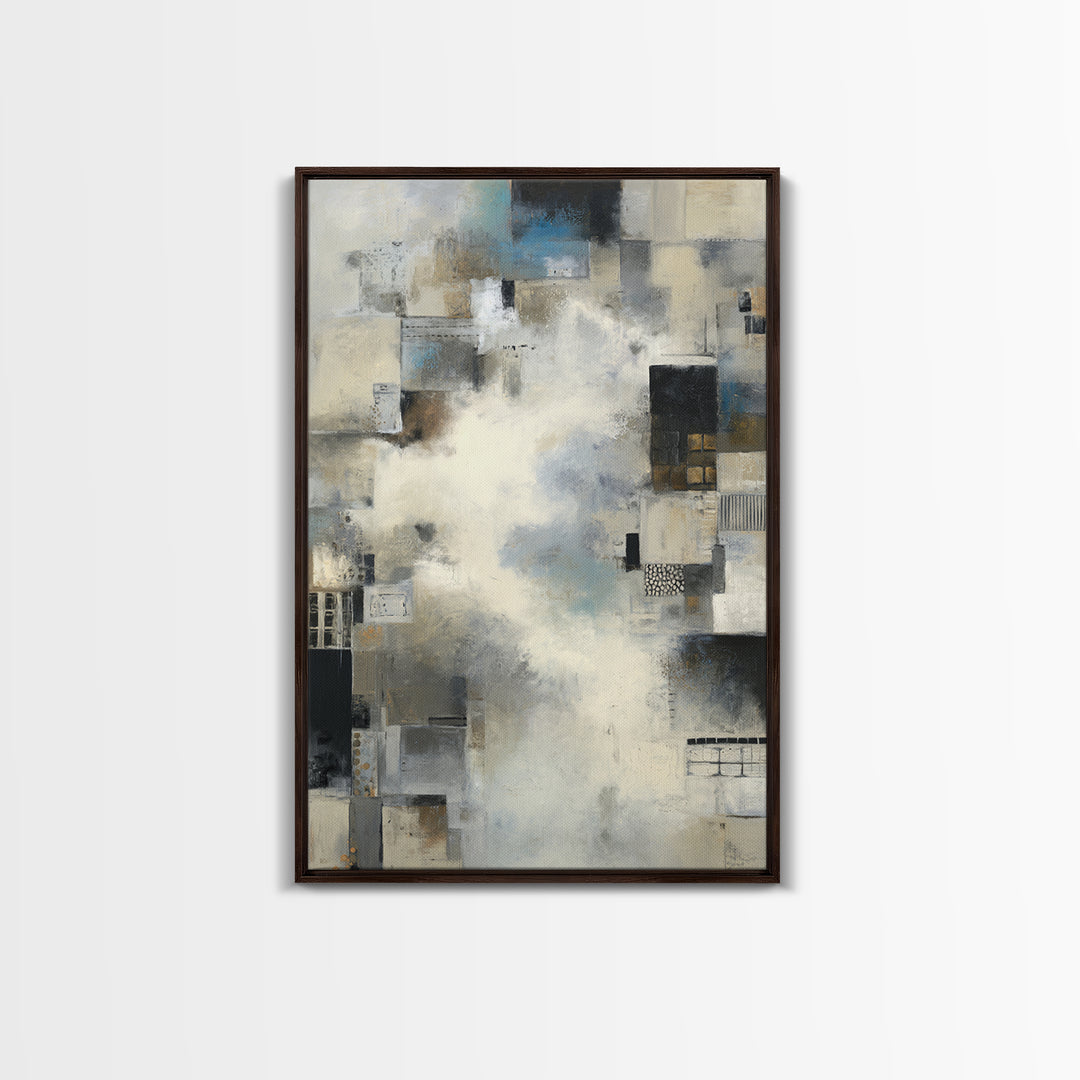 Large Cloudscape with Subtle Drama Framed Canvas Print, Hotel Art, Art Print, Hotel Decor, Fine Art, Boutique, Wall Sculpture, HOT-2x3-1