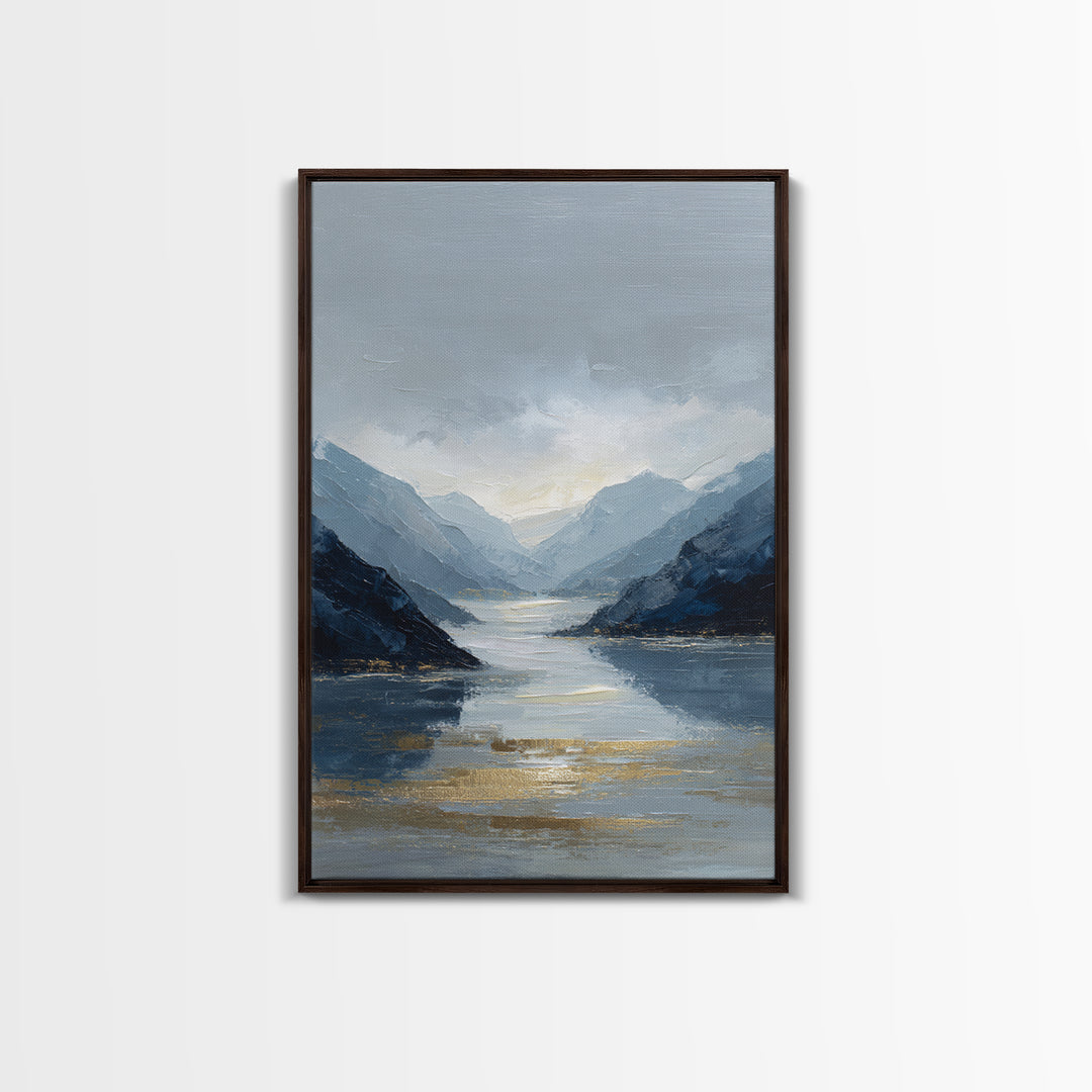 Serene Mountain Lake for Boutique Hotel Mood Canvas Print, Hotel Art, Gallery Decor, Hotel Decor, Fine Art, Boutique, HOT-2x3-16