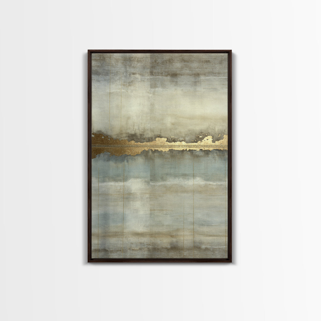 Gold Accented Abstract for Upscale Lobby Framed Canvas Print, Hotel Art, Art Prints, Hotel Decor, Fine Art, Boutique, HOT-2x3-21
