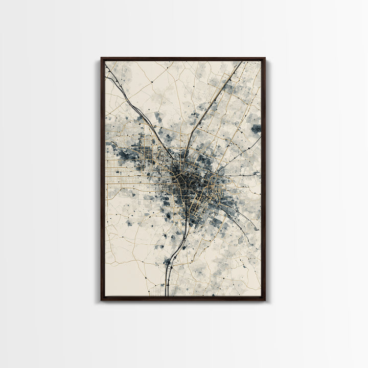 City Map Abstract Lines Without Readable Labels Canvas Print, Hotel Art, Statement Artwork, Hotel Decor, Abstract Art, Boutique, HOT-2x3-32
