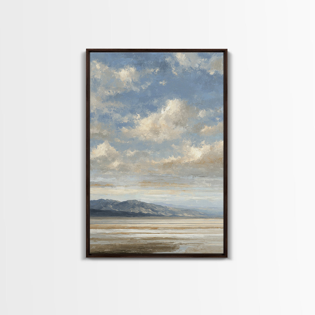 Panoramic Desert Horizon Framed Canvas Print, Hotel Art, Contemporary Art, Hotel Decor, Fine Art, Boutique, Art Deco, HOT-2x3-4