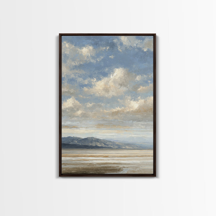 Panoramic Desert Horizon Framed Canvas Print, Hotel Art, Contemporary Art, Hotel Decor, Fine Art, Boutique, Art Deco, HOT-2x3-4