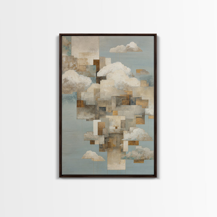 Large Cloudscape with Subtle Drama Canvas Print, Hotel Art, Framed Art, Hotel Decor, Fine Art, Boutique, Beach Prints, HOT-2x3-49