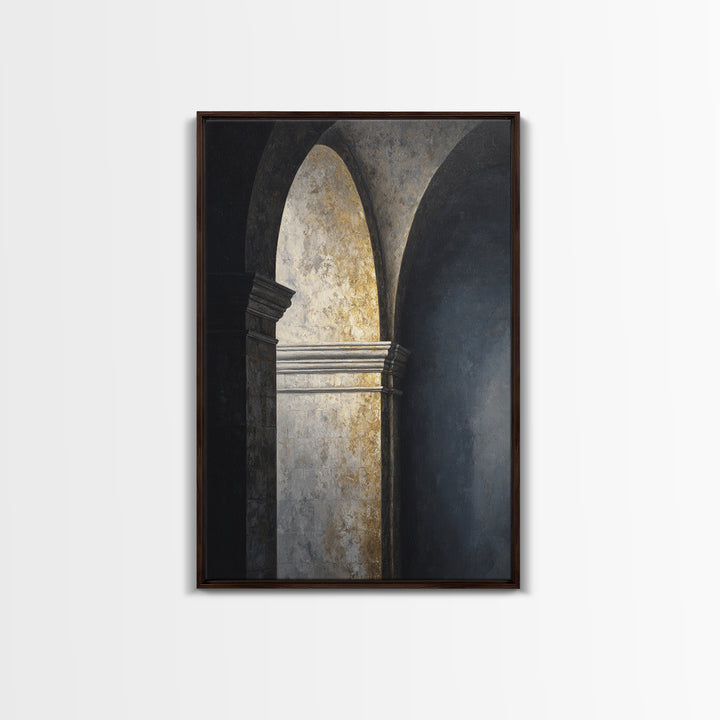 Minimal Architectural Arch Study Framed Canvas Print, Hotel Art, Mid Century Modern, Hotel Decor, Fine Art, Boutique, HOT-2x3-60