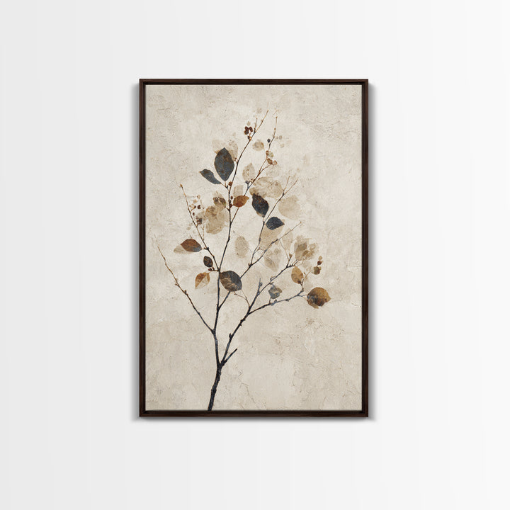 Elegant Botanical Branch on Ivory Ground Canvas Print, Hotel Art, Living Room Decor, Hotel Decor, Fine Art, Boutique, HOT-2x3-61