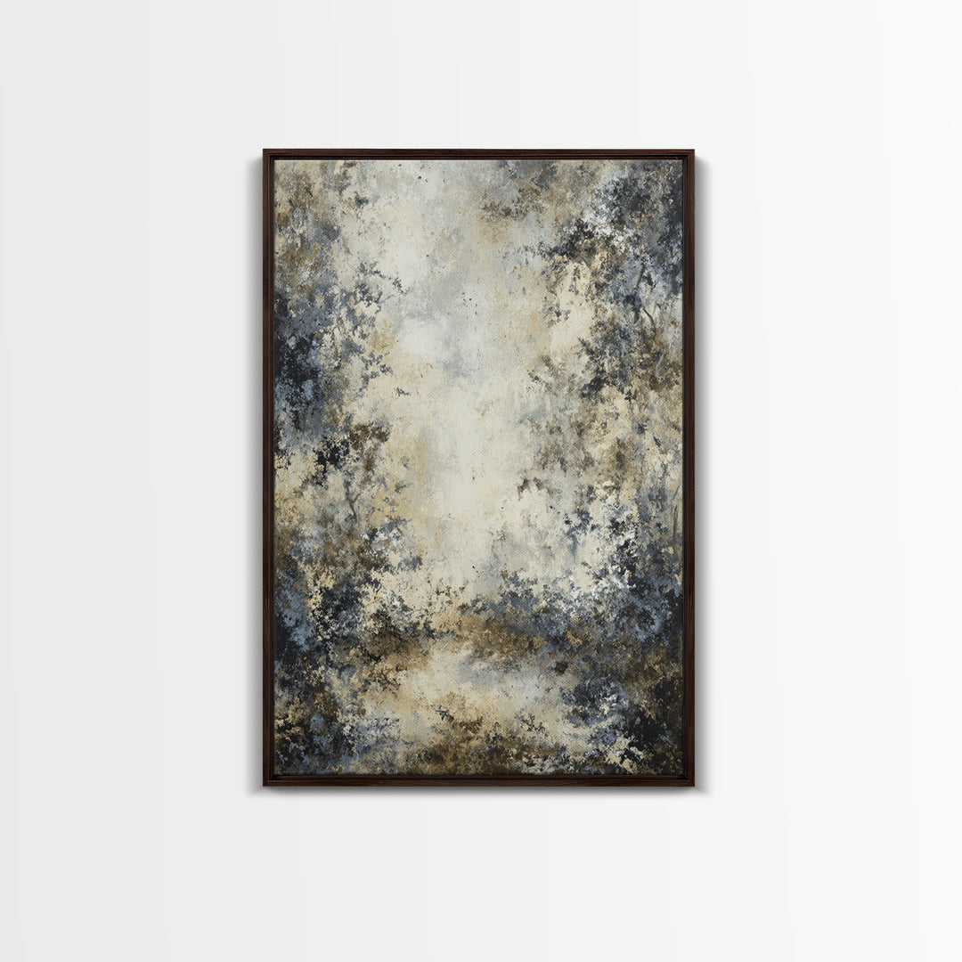 Misty Forest with Refined Calm Atmosphere Canvas Print, Hotel Art, Hotel Decor, Oil Painting, Boutique, Wall Sculpture, HOT-2x3-70