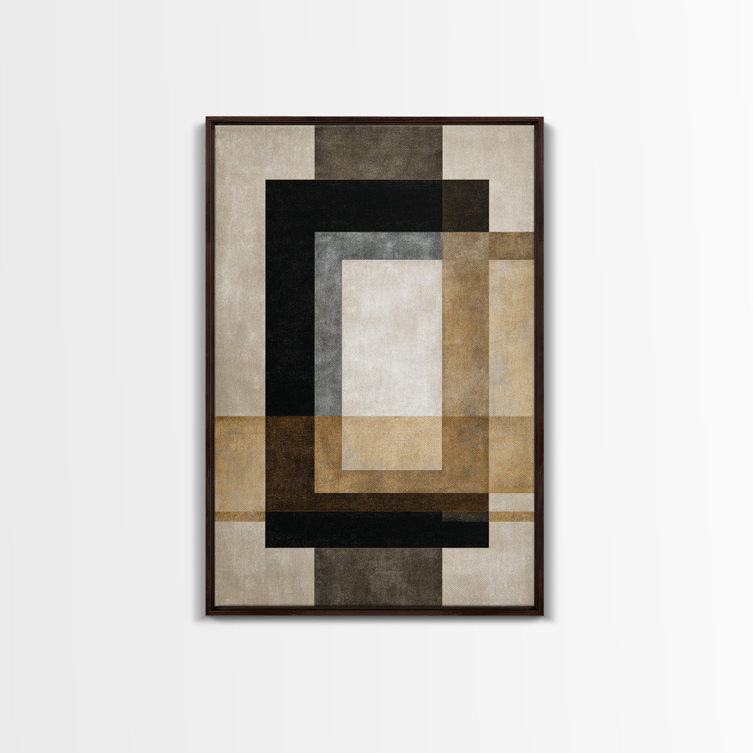 Modern Geometric Composition Framed Canvas Print, Hotel Art, Gallery Wall Set, Hotel Decor, Fine Art, Boutique, HOT-2x3-87