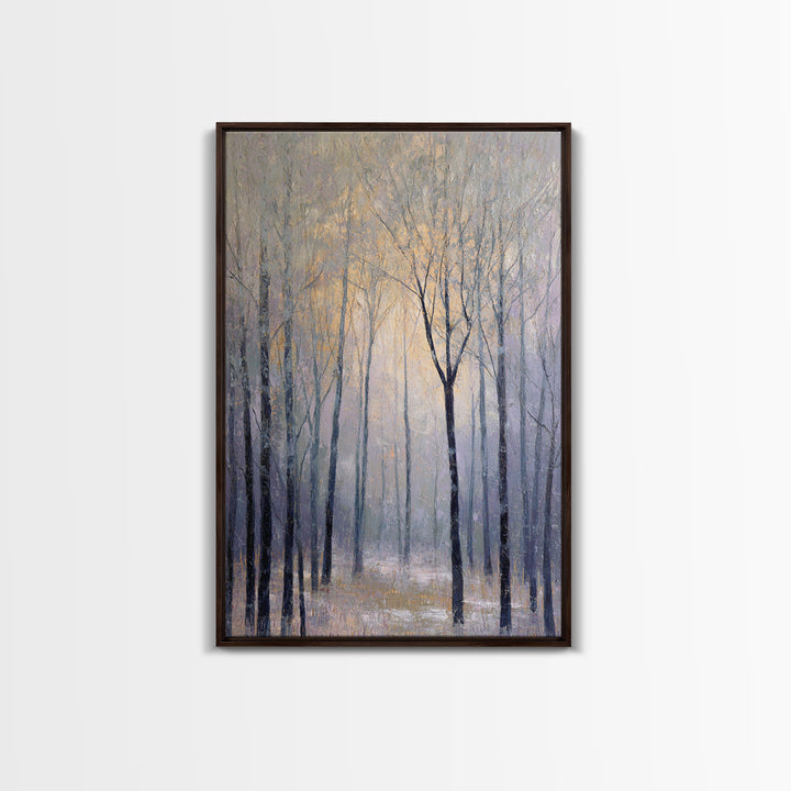 Misty Forest with Refined Calm Atmosphere Framed Canvas Print, Hotel Art, Framed Art, Hotel Decor, Fine Art, Boutique, HOT-2x3-94