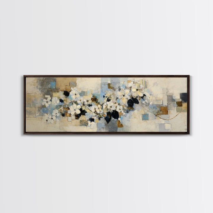 Classic Oil Painted Floral Still Life Framed Canvas Print, Hotel Art, Wall Sculpture, Hotel Decor, Fine Art, Boutique, HOT-3x1-1