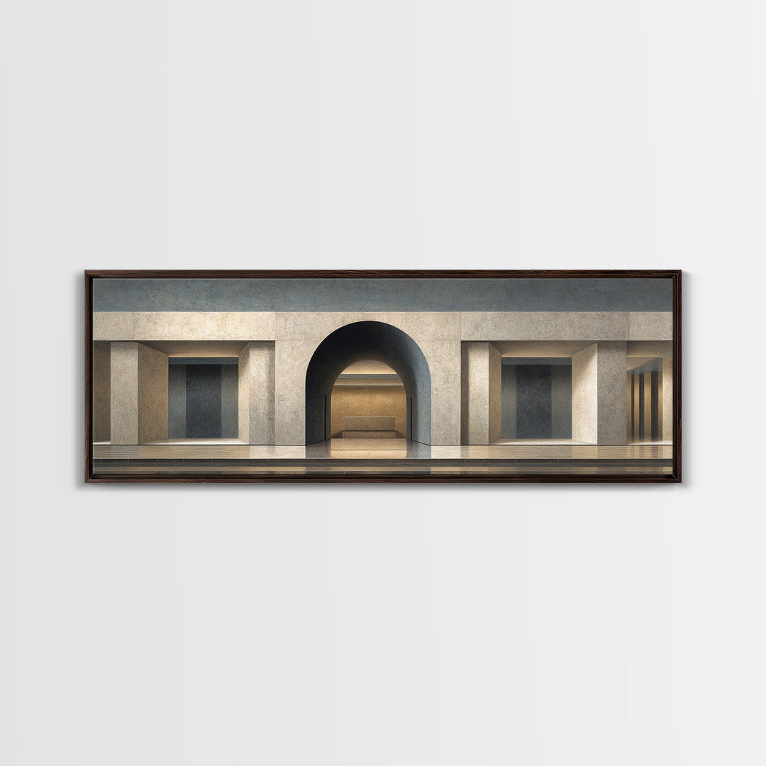 Minimal Architectural Arch Study Framed Canvas Print, Hotel Art, Modern Decor, Hotel Decor, Fine Art, Boutique, Poster, HOT-3x1-44