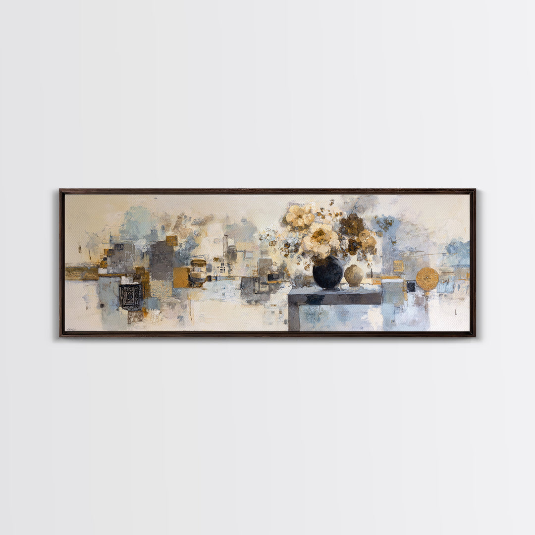 Classic Oil Painted Floral Still Life Canvas Print, Hotel Art, Beach Prints, Hotel Decor, Fine Art, Boutique, Room Decor, HOT-3x1-49