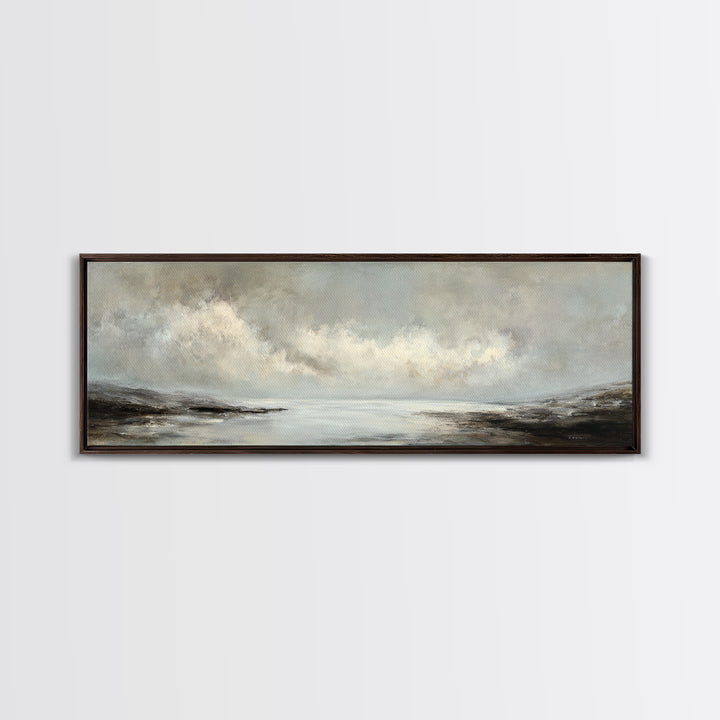Luxury Monochrome Landscape Canvas Print, Hotel Art, Wall Art, Hotel Decor, Fine Art, Boutique, Abstract Art, Framed Art, HOT-3x1-70