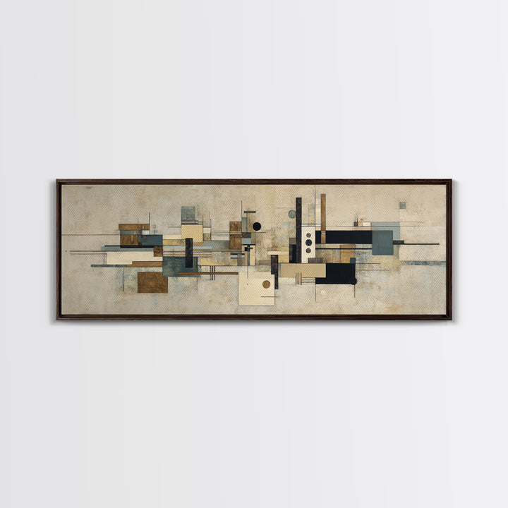 Modern Geometric Composition Canvas Print, Hotel Art, Abstract Art, Hotel Decor, Fine Art, Boutique, Gallery Wall Art, HOT-3x1-71