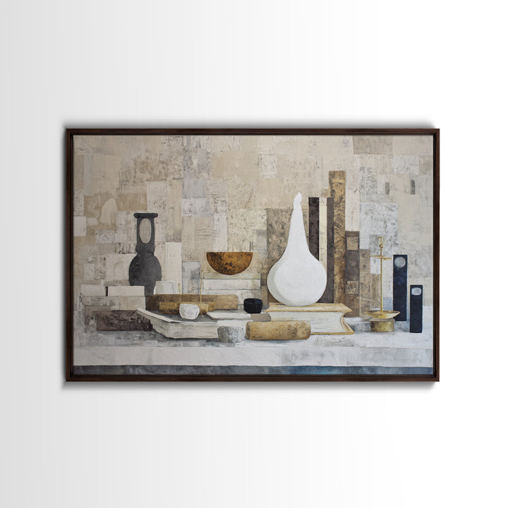 Elegant Pear Still Life on Linen Canvas Print, Hotel Art, Wall Sculpture, Hotel Decor, Abstract Art, Boutique, Modern Decor, HOT-3x2-1