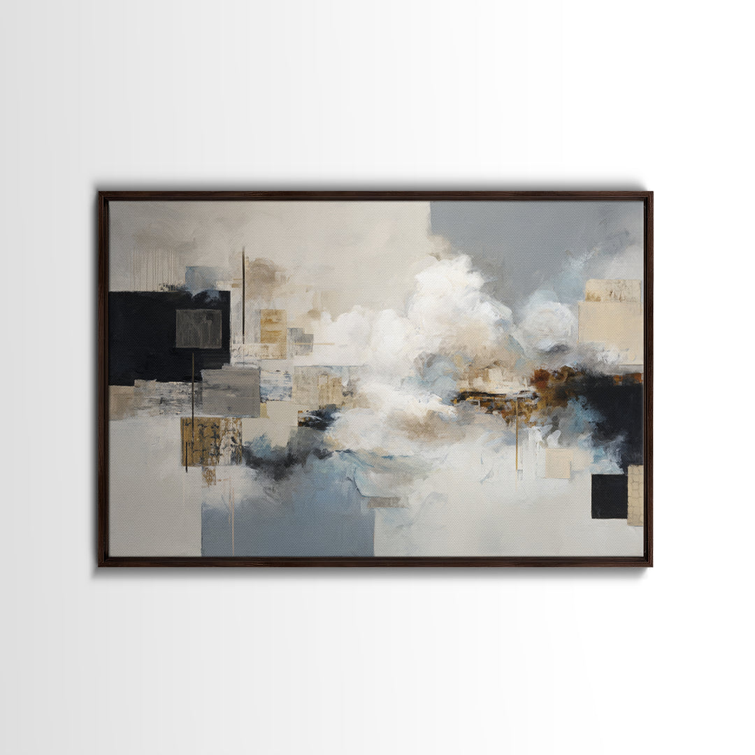 Large Cloudscape with Subtle Drama Framed Canvas Print, Hotel Art, Gallery Decor, Hotel Decor, Fine Art, Boutique, Wall Art, HOT-3x2-45