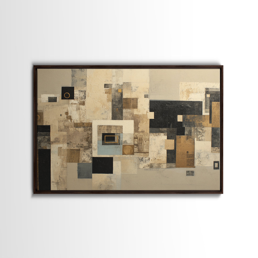 Modern Geometric Composition Framed Canvas Print, Hotel Art, Art Prints, Hotel Decor, Fine Art, Boutique, Modern Wall Art, HOT-3x2-59