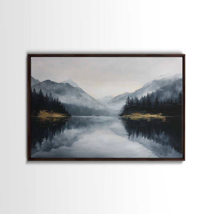 Luxury Monochrome Landscape Framed Canvas Print, Hotel Art, City Wall Art, Hotel Decor, Fine Art, Boutique, Minimalist Decor, HOT-3x2-82