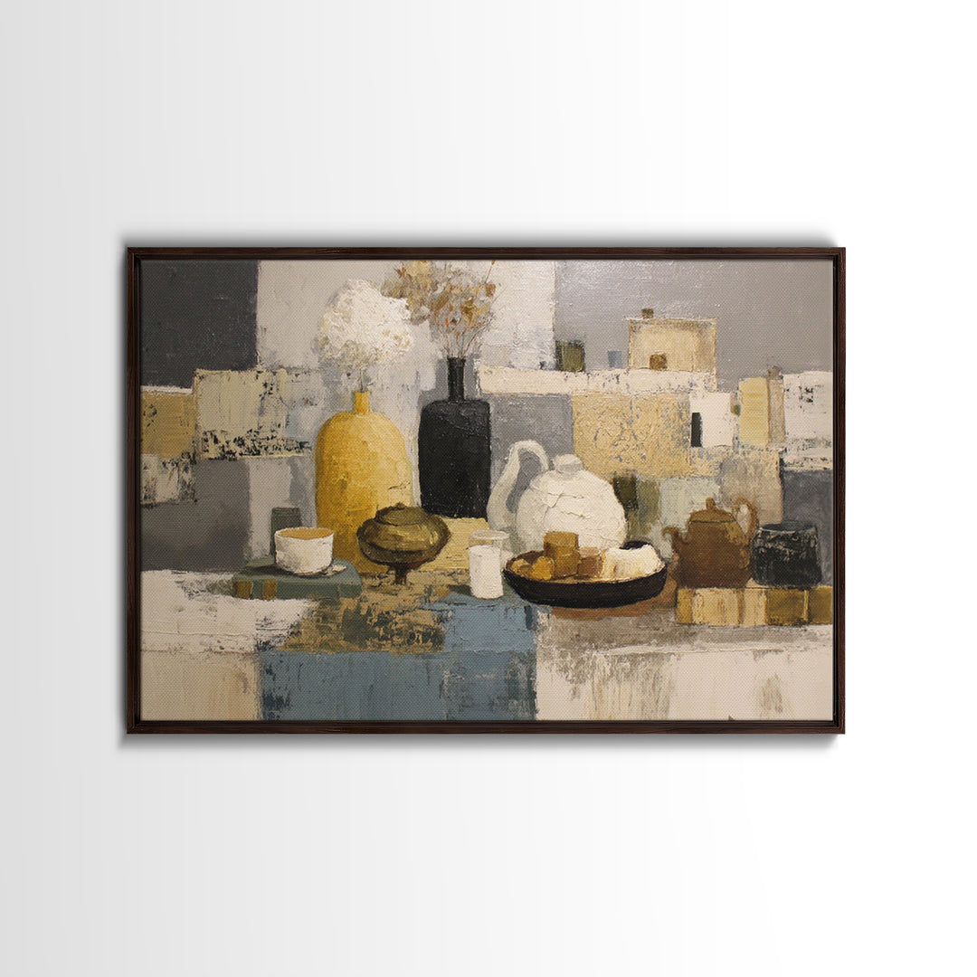 Classic Oil Painted Floral Still Life Framed Canvas Print, Hotel Art, Statement Artwork, Hotel Decor, Fine Art, Boutique, HOT-3x2-85
