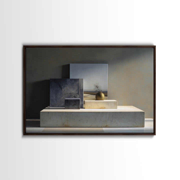 Minimal Sculpture Shapes Canvas Print, Hotel Art, Art, Hotel Decor, Fine Art, Boutique, Printable Art, Living Room Decor, HOT-3x2-88