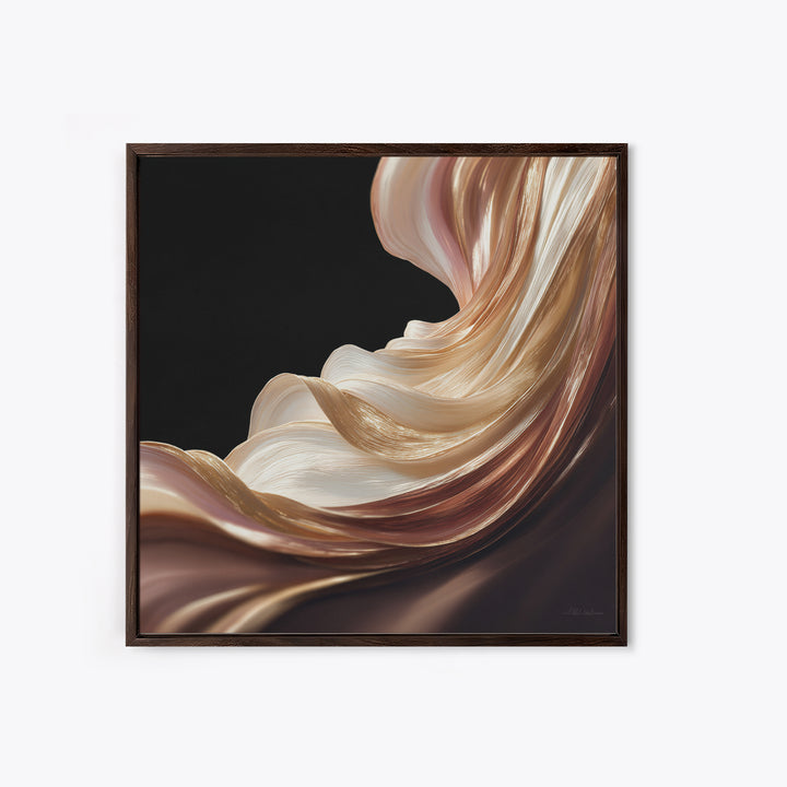 Abstract Hair Strands Forming Elegant Waves Canvas Print, Hair Salon Art, Printable Art, Living Room Decor, Fine Art, Style, HSA-1x1-3