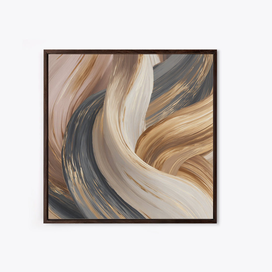 Abstract Hair Strands Forming Elegant Waves Canvas Print, Hair Salon Art, Wall Art, Living Room Decor, Fine Art, Style, HSA-1x1-99