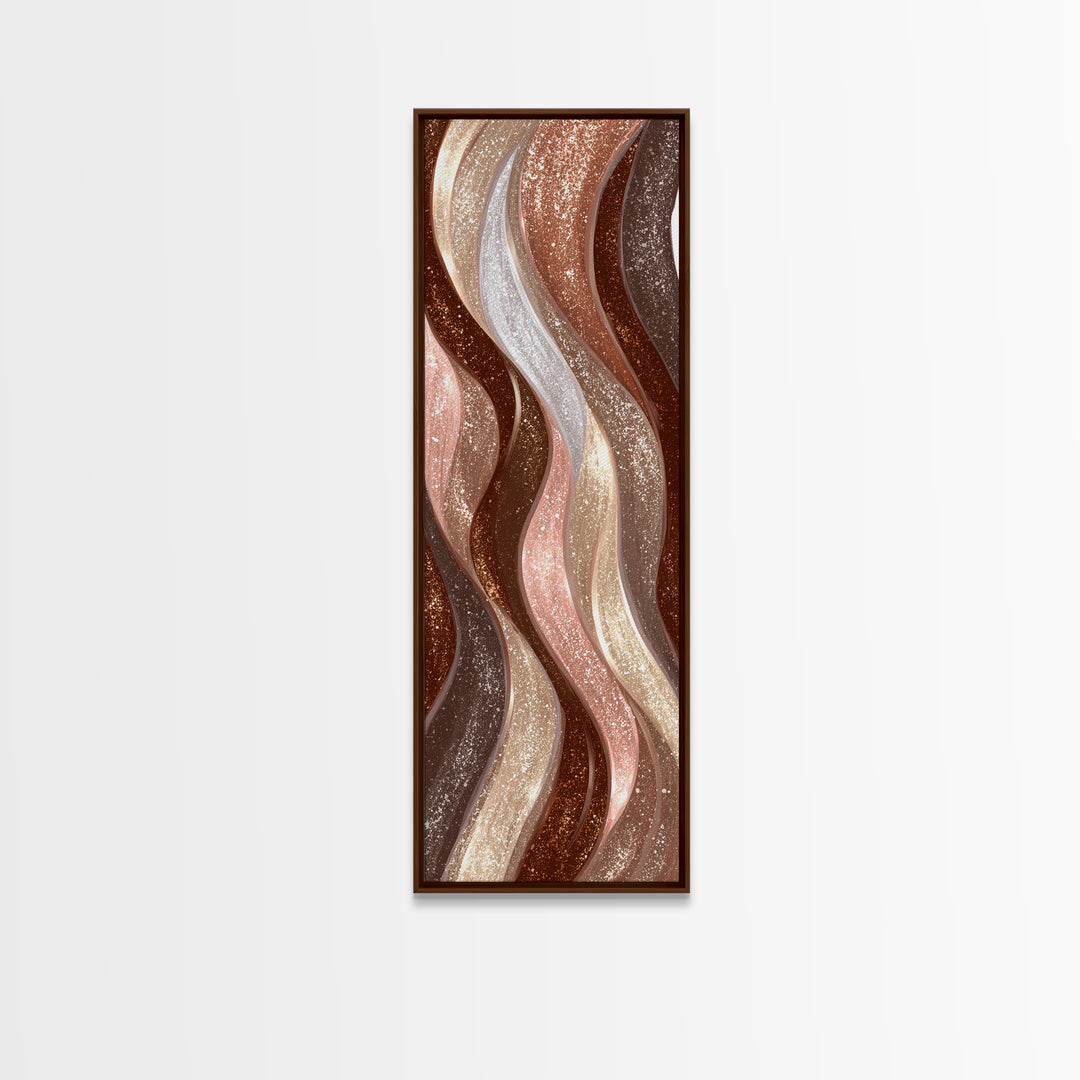 Abstract Hair Strands Forming Elegant Waves Canvas Print, Hair Salon Art, Printable Wall Art, Living Room Decor, Style, HSA-1x3-39