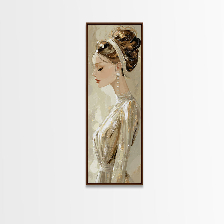Braided Hairstyle Study Canvas Print, Hair Salon Art, Salon Sign, Living Room Decor, Fine Art, Style, Luxury Decor, HSA-1x3-95