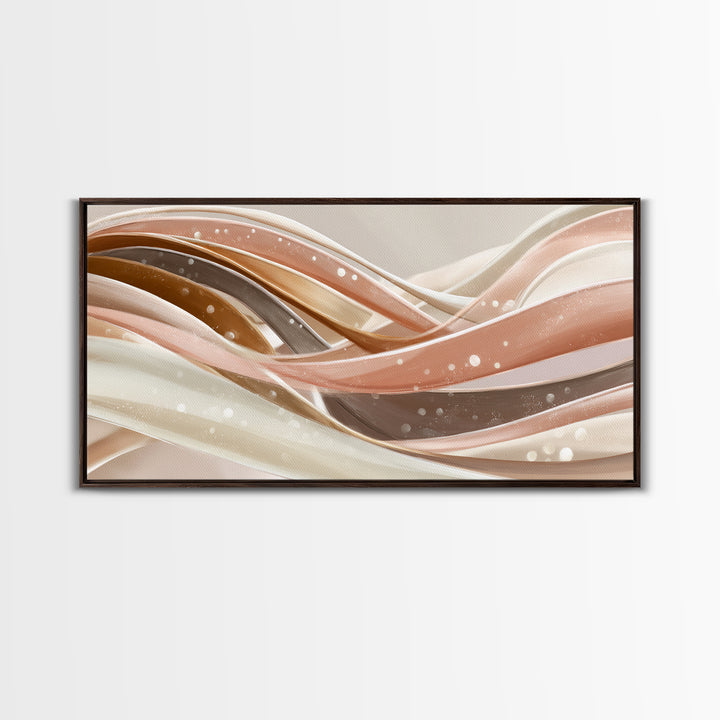 Hair Strands Turning into Abstract Ribbons Canvas Print, Hair Salon Art, Living Room Decor, Abstract Art, Style, HSA-2x1-41