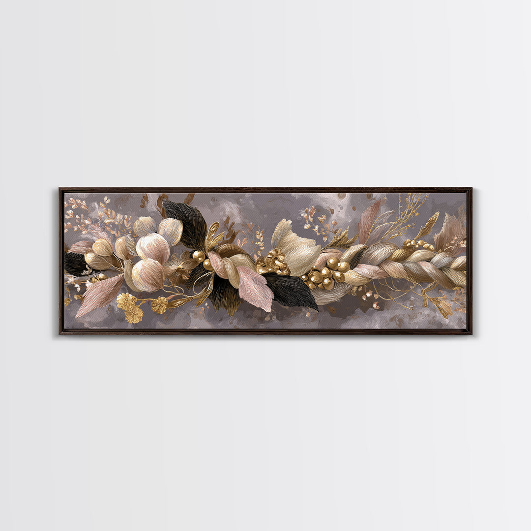 Braided Hairstyle Study Framed Canvas Print, Hair Salon Art, Boho Decor, Living Room Decor, Fine Art, Style, Art Print, HSA-3x1-27