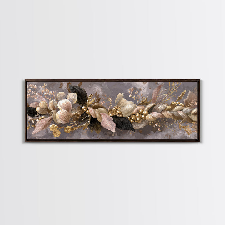 Braided Hairstyle Study Framed Canvas Print, Hair Salon Art, Boho Decor, Living Room Decor, Fine Art, Style, Art Print, HSA-3x1-27