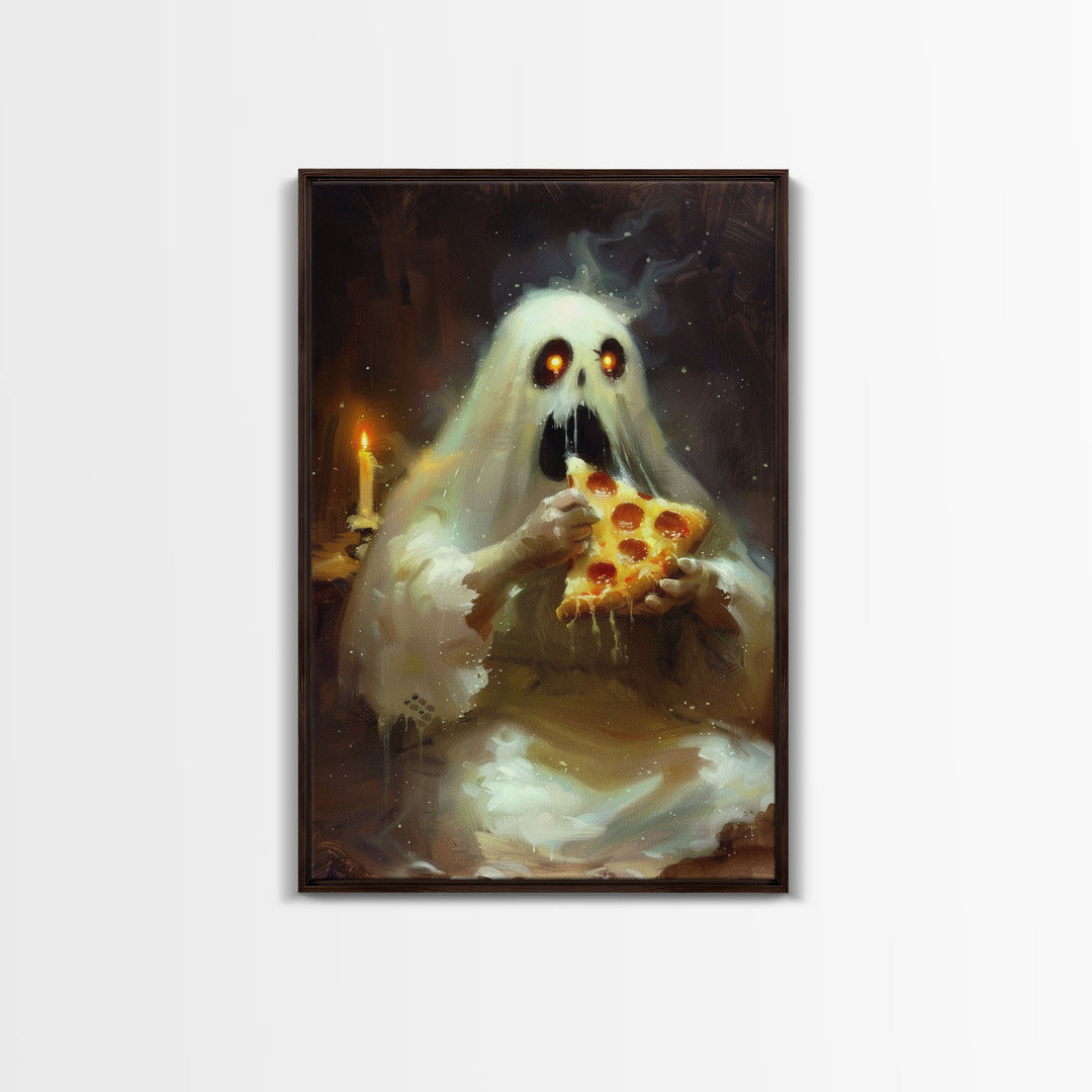 Halloween Skeleton Violinist Framed Canvas Print, Quirky Spooky Decor, Living Room Art, Fun Halloween Wall Art, Home Decor Vintage Style Art