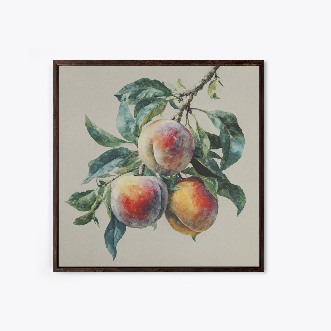 Still Life of Peaches Canvas Print, Impressionist Art, Textured Wall Art, Living Room Decor, Impression, Landscape Painting, IMP-1x1-23