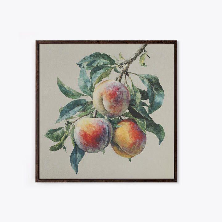 Still Life of Peaches Canvas Print, Impressionist Art, Textured Wall Art, Living Room Decor, Impression, Landscape Painting, IMP-1x1-23