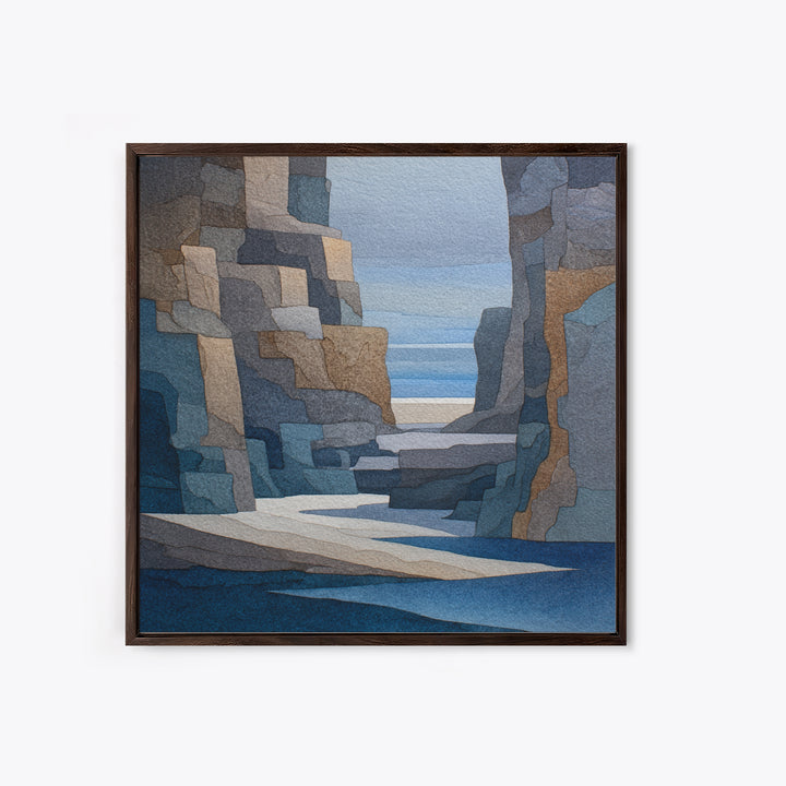 Soft Seaside Cliffs Canvas Print, Impressionist Art, Fine Art Print, Living Room Decor, Fine Art, Impression, Painting, IMP-1x1-5
