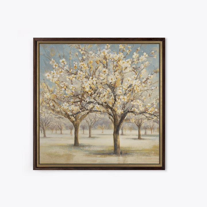 Spring Orchard with Blossoming Trees Canvas Print, Impressionist Art, Landscape Painting, Living Room Decor, Impression, IMP-1x1-6