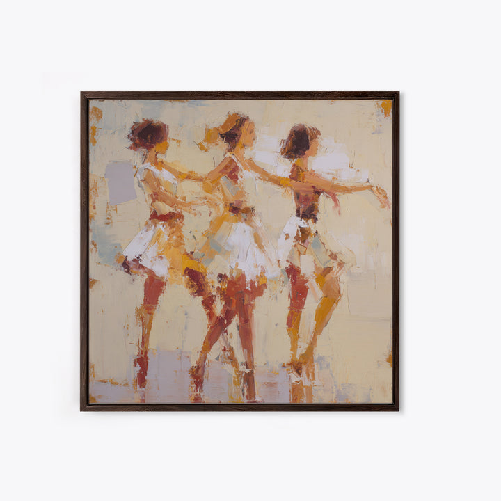 Dancers Suggested by Soft Moving Brushwork Canvas Print, Impressionist Art, Neutral Decor, Living Room Decor, Impression, IMP-1x1-63