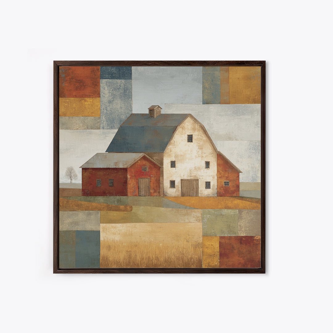 Country Lane with Flickering Sunlight Framed Canvas Print, Impressionist Art, Colorful Wall Art, Living Room Decor, Impression, IMP-1x1-70