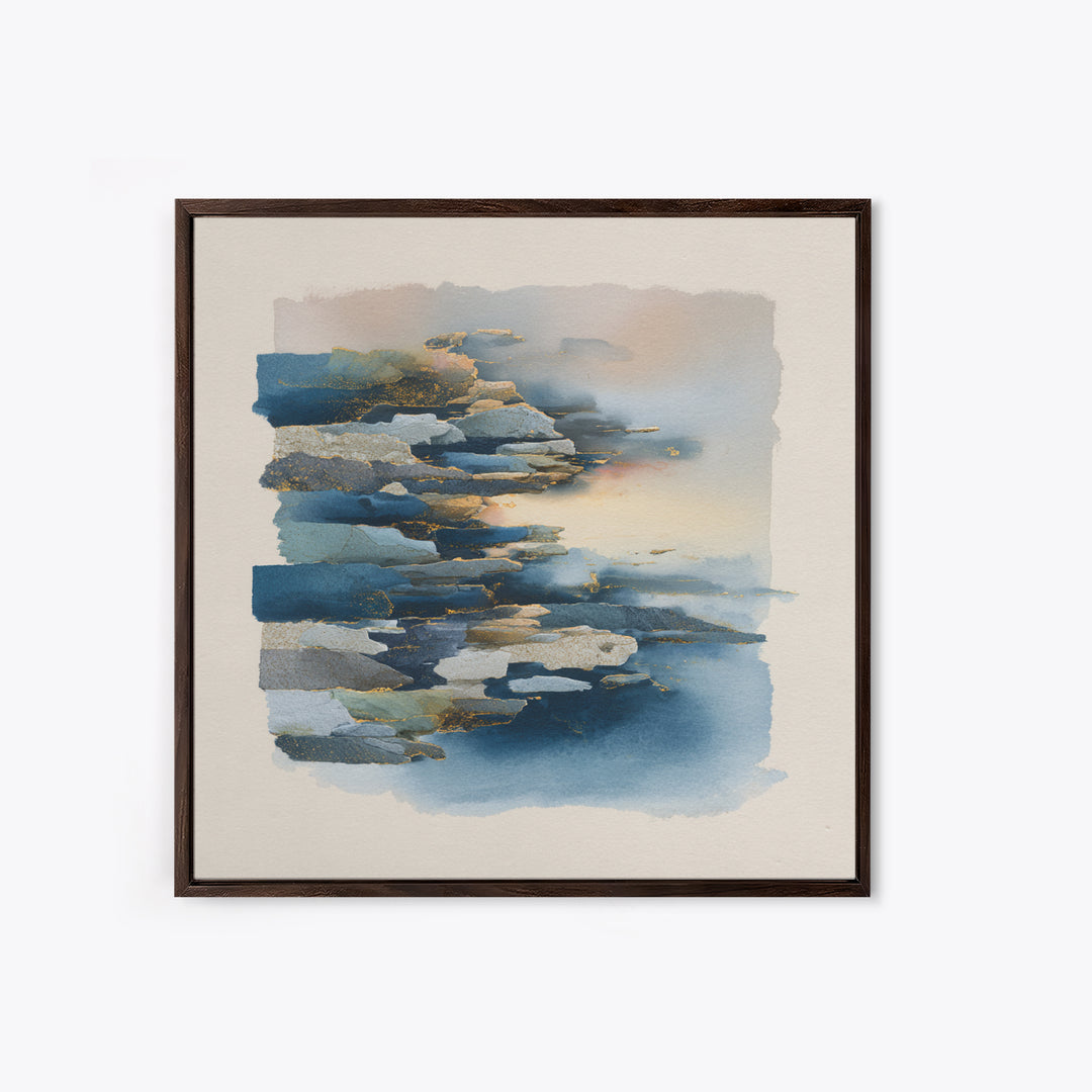 Soft Seaside Cliffs Canvas Print, Impressionist Art, Wall Decor, Living Room Decor, Fine Art, Impression, Horizontal Wall Art, IMP-1x1-77