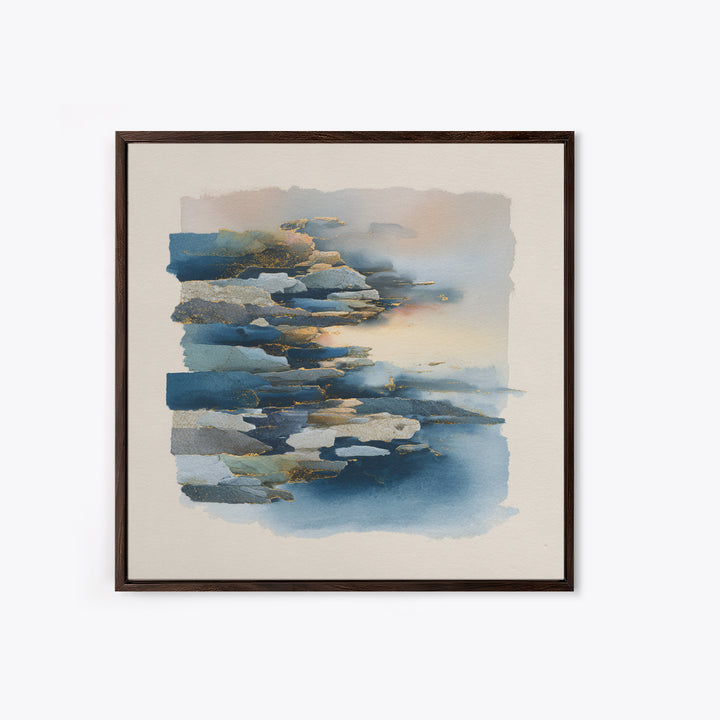 Soft Seaside Cliffs Canvas Print, Impressionist Art, Wall Decor, Living Room Decor, Fine Art, Impression, Horizontal Wall Art, IMP-1x1-77