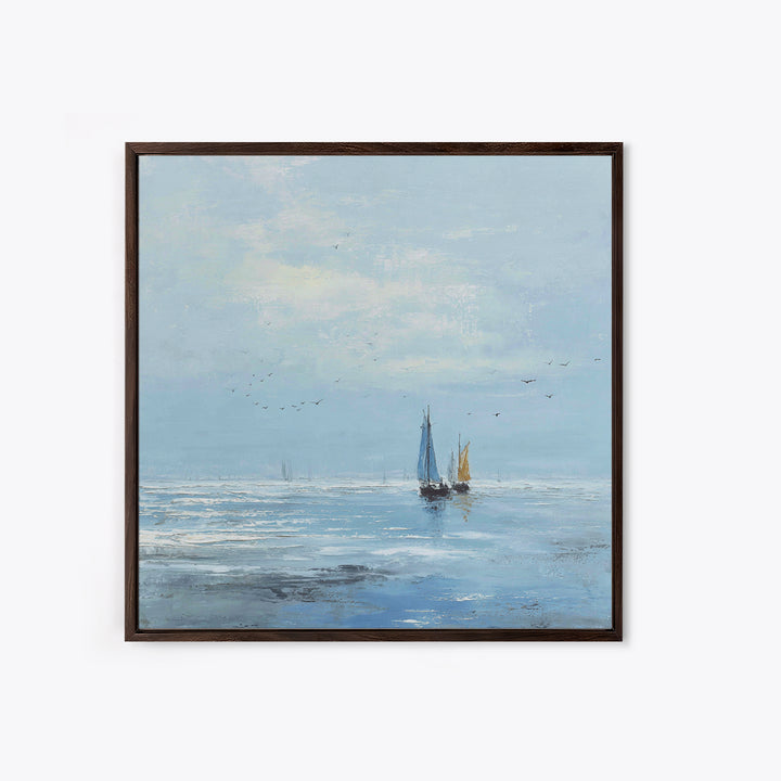 Coastal Beach Figures Canvas Print, Impressionist Art, Room Decor, Living Room Decor, Oil Painting, Impression, Large Wall Art, IMP-1x1-91