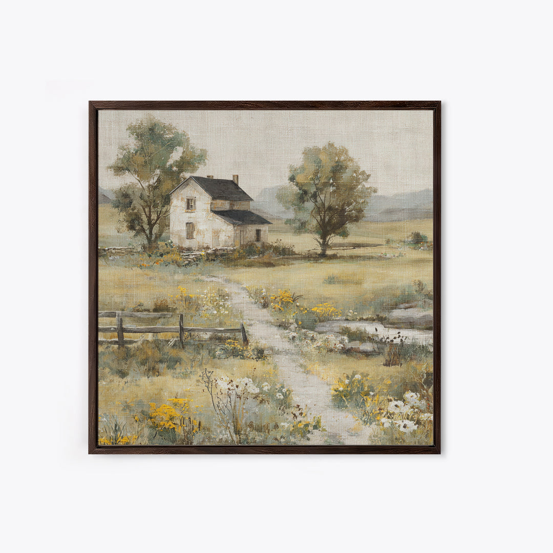 Country Lane with Flickering Sunlight Canvas Print, Impressionist Art, Modern Decor, Living Room Decor, Fine Art, Impression, IMP-1x1-94