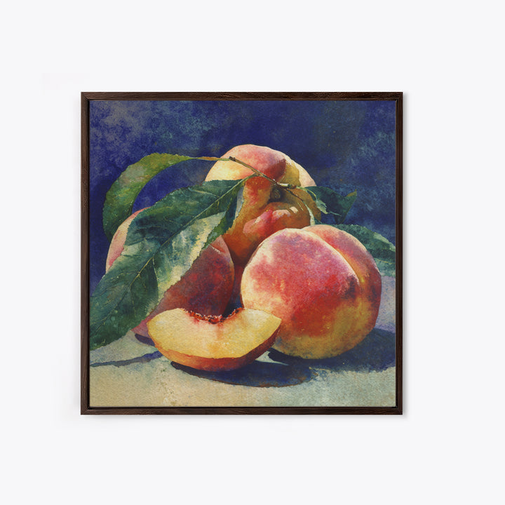 Still Life of Peaches Canvas Print, Impressionist Art, Fine Art Print, Living Room Decor, Fine Art, Impression, Painting, IMP-1x1-95